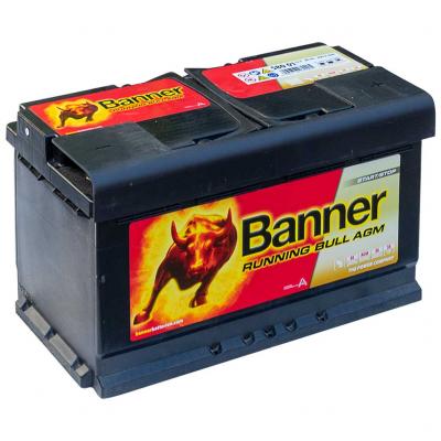 58001 Banner Running Bull AGM akkumulátor, 12V 80Ah 800A J+, EU, magas